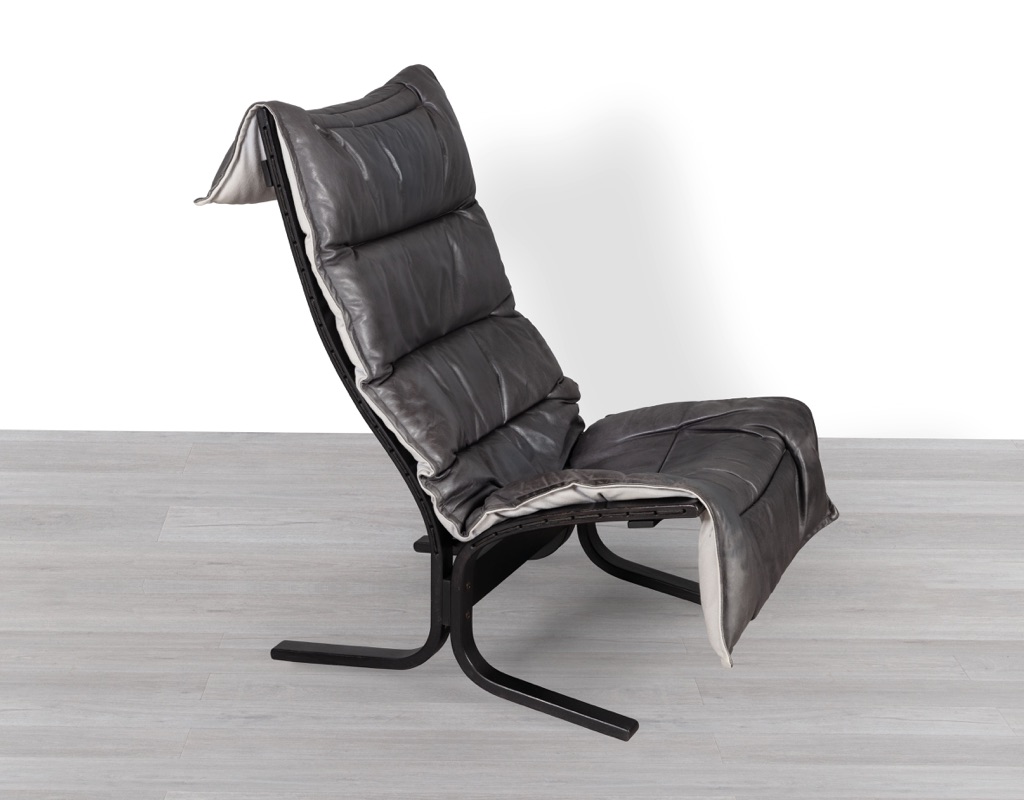 Siesta Chair Ingmar Relling Westnofa Norway 1970s Leather High Back