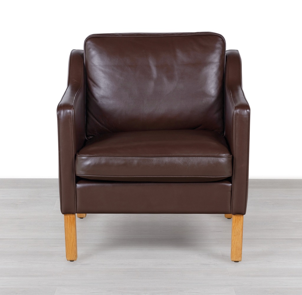 Skipper Armchair Danish Mid Century Modern Vintage Leather Stouby Mogens Hansen Design Scandinavian Seating