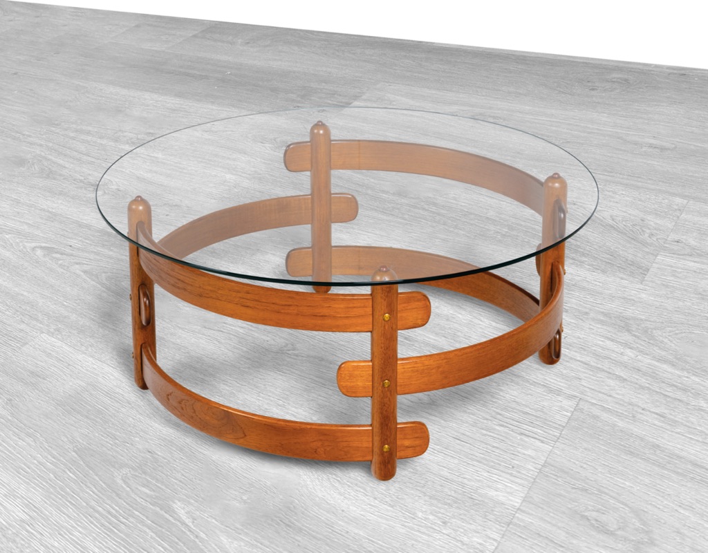 T.H. Brown Zodiac Coffee Table 1960s Australian Adelaide Mid Century Modern Lounge Room Furniture Sofa Round Table Teak