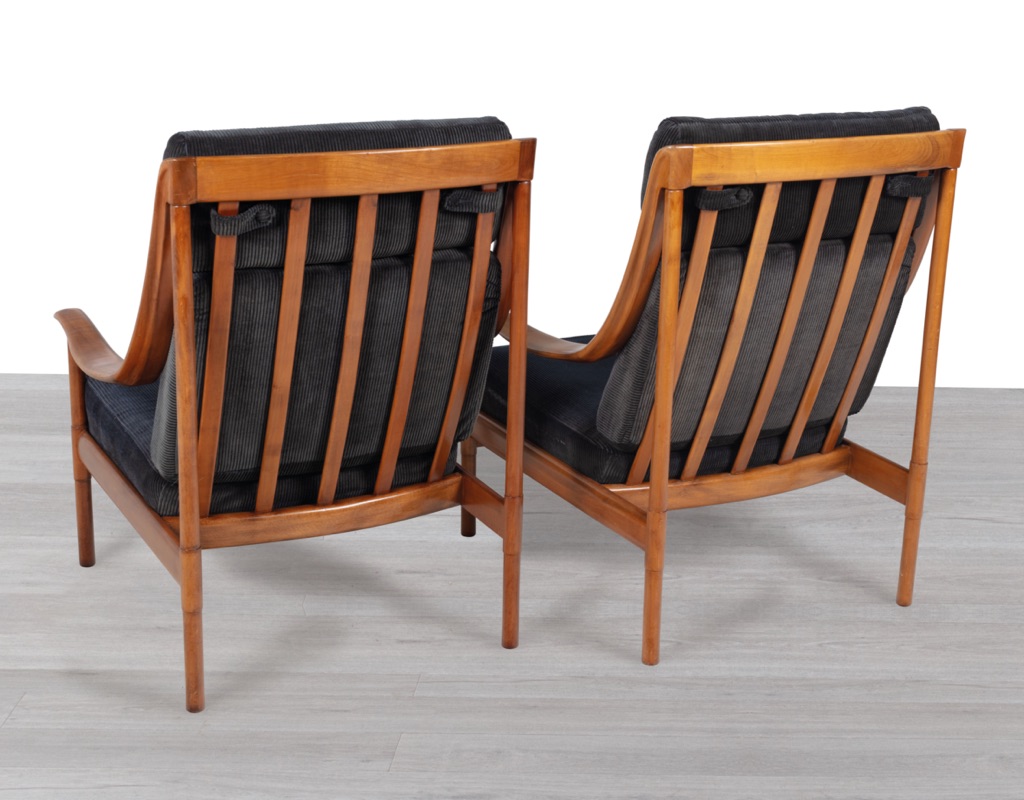 Antimott Armchair Wilhelm Knoll German 1950s Cherrywood Wilhelm Knoll Germany Mid Century Modern Seating Slatted Back