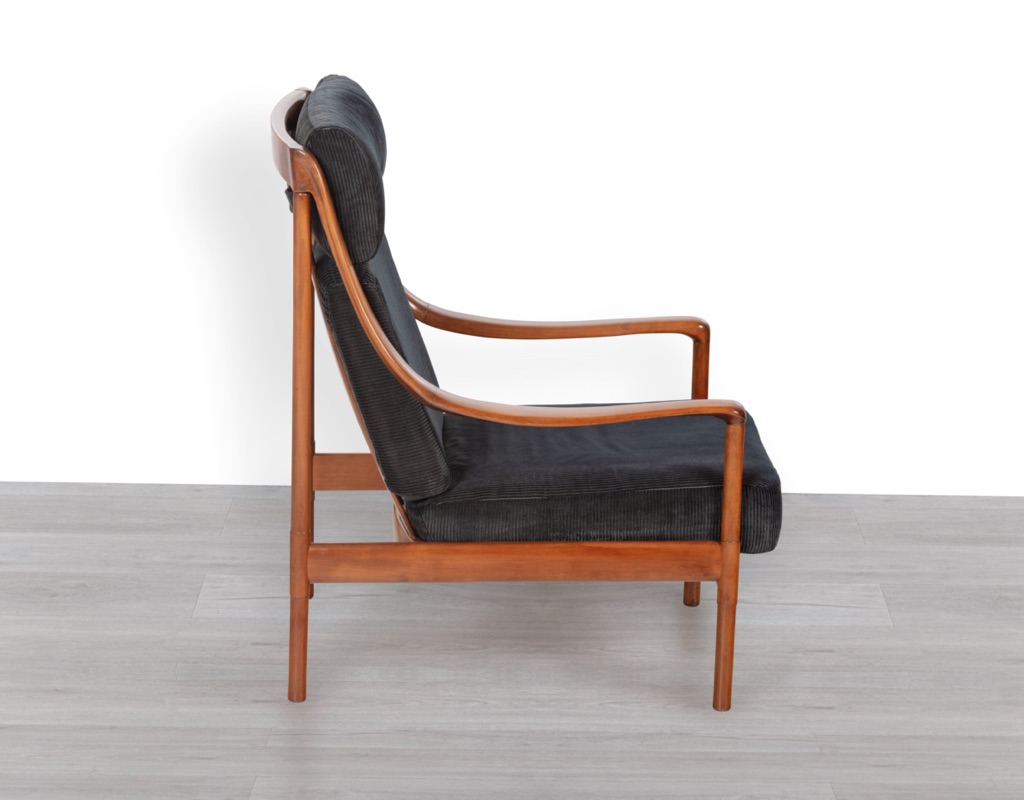 Antimott Armchair Wilhelm Knoll German 1950s Cherrywood Wilhelm Knoll Germany Mid Century Modern Seating Pofile